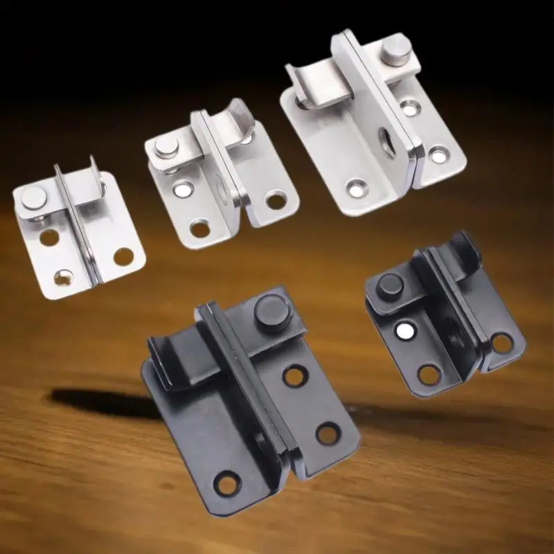 스테인리스 스틸 보안 도어 잠금 브레이스 - 가정 및 캐비닛 도어용 두꺼운 도난 방지 래치, 변조 방지 디자인