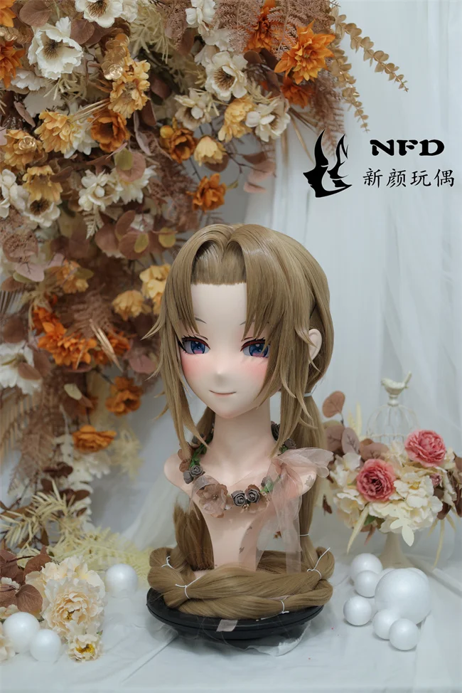 (NFD42-21) تخصيص كامل الرأس مع قفل كروسدريس دمية أنثى/فتاة انمي ياباني شخصية كرتونية كيغ تأثيري قناع كيجورومي