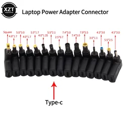 Adaptador de alimentação portátil Conector Dc Plug USB Tipo C Fêmea para Universal Masculino Jack Conversor para Hp Dell Asus Acer Lenovo Notebook