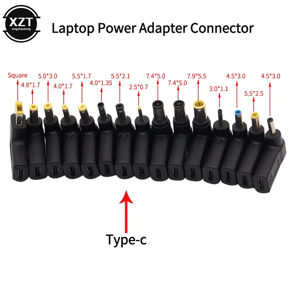 Złącze zasilacza do laptopa wtyczka Dc USB typu C żeński na uniwersalny męski konwerter Jack do Hp Dell Asus Acer Lenovo Notebook