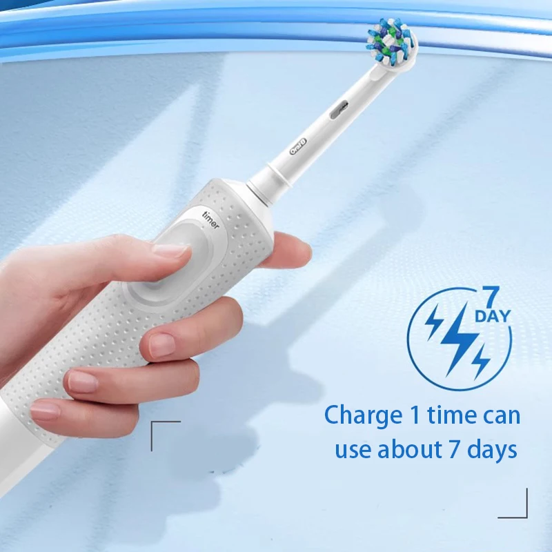 Oral B Vitality 100 Electric Toothbrush Rotation Clean White Teeth Brush with 2 Minutes Timer Waterproof Inductive Rechargeable