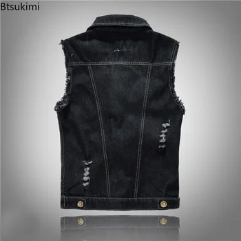 2025 Men's Fashion Jeans Sleeveless Jacket Vest Male Black Blue Denim Jeans Vest Man Cowboy Outdoors Waistcoat Mens Jacket Vest 3 2025 Men's Fashion Jeans Sleeveless Jacket Vest Male Black Blue Denim Jeans Vest Man Cowboy Outdoors Waistcoat Mens Jacket Vest 3
