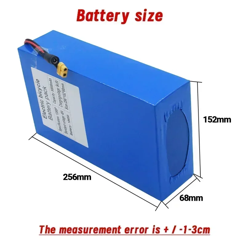 13S8P 48V 50000mAh Battery 18650 13S8P Lithium Battery Pack 1000W Electric Bicycle Battery Built in 50A BMS