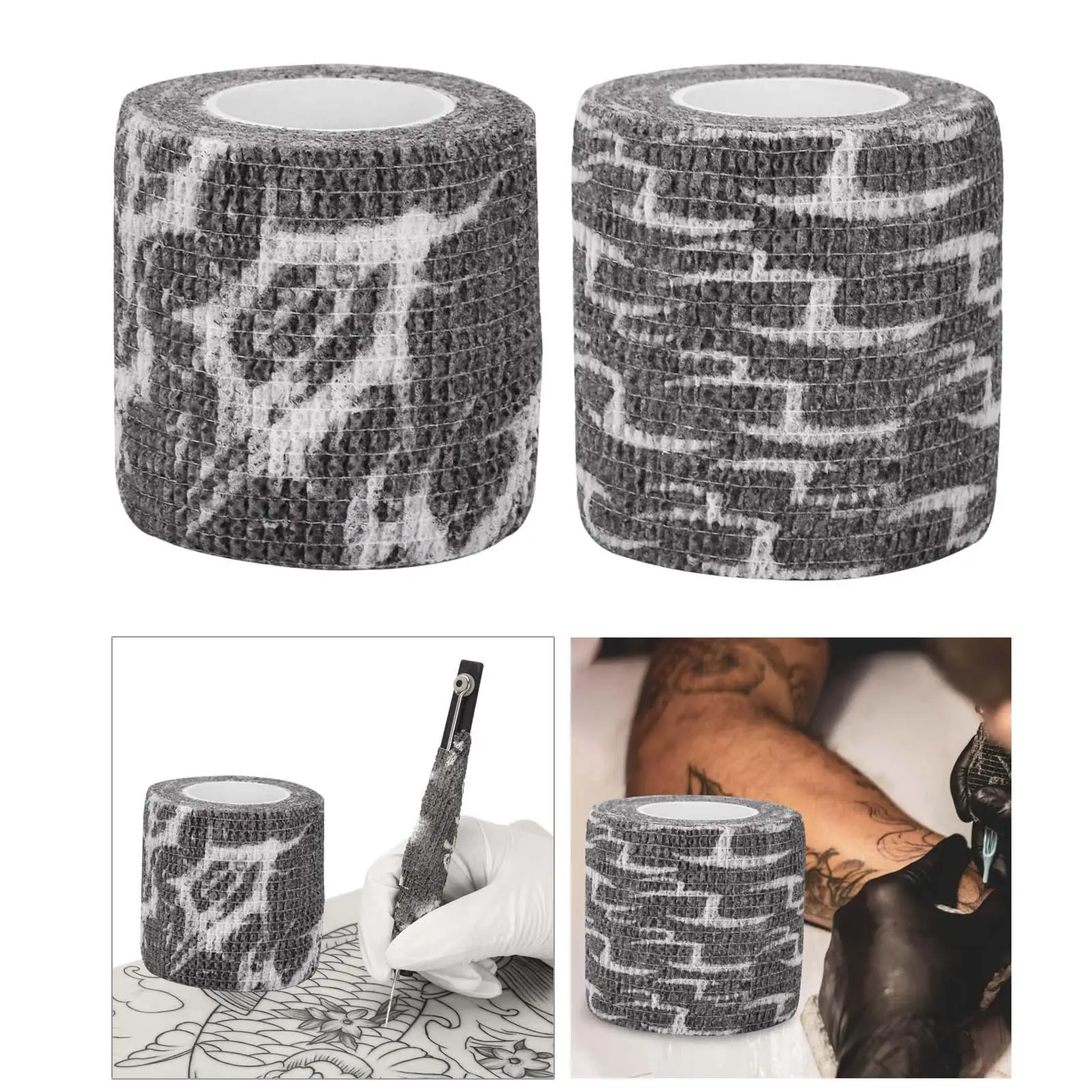 2Pieces Self Bandage Wrap, Multi Function Elastic Cohesive Bandage for Sports Animals Horses