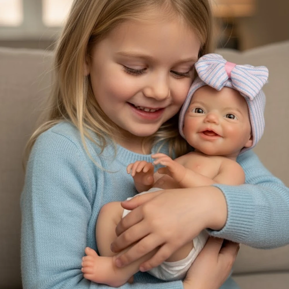 

13-дюймовая твердая силиконовая кукла Bebe Reborn для мальчиков, мягкая на ощупь кукла реборн ручной работы, неокрашенная или окрашенная на выбор