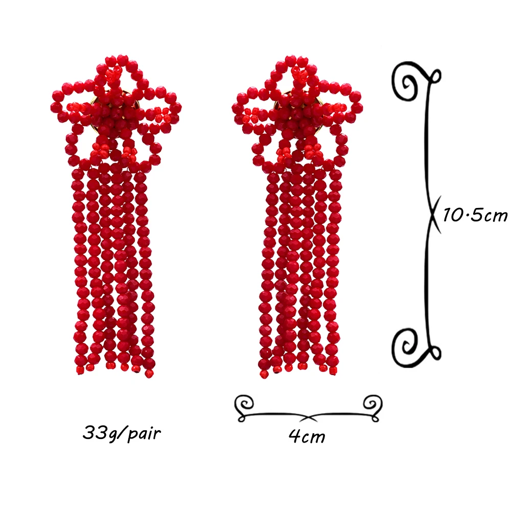 Bohemia Handmade Beads Dangle Earring Women's Ethnic Vintage Statement Acrylic Drop Earrings Jewelry Wholesale Brincos image 6