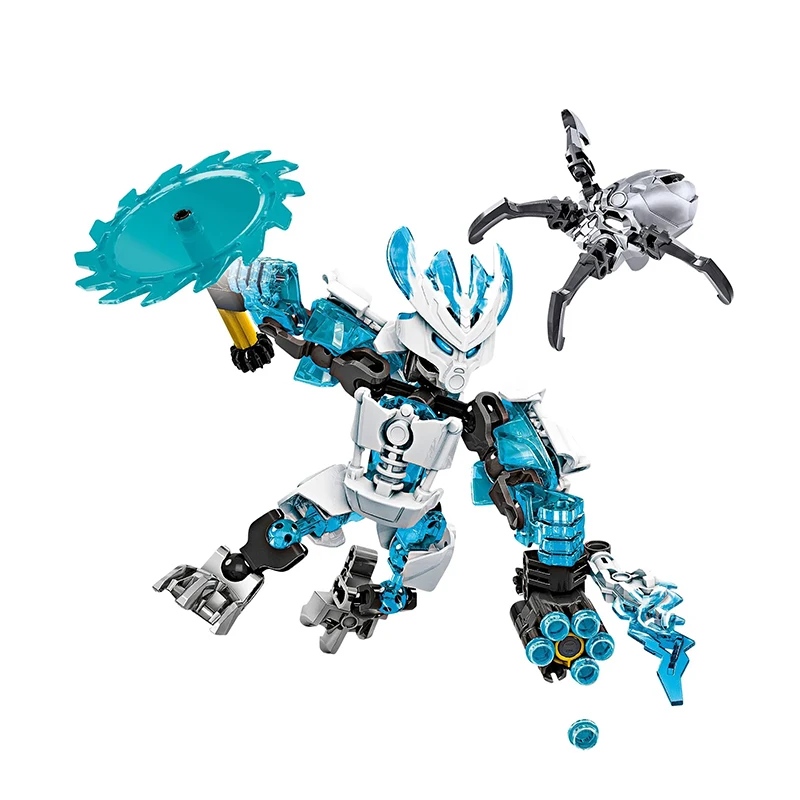 Gouden Masker Bionicle Ice Master Bouwstenen Beschermer Kopaka Anime Actionfiguren Soldaat Robot Steentjes Speelgoed voor Jongens Cadeaus