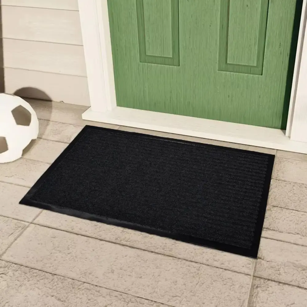 

Non-Slip Stripe Groove Door Mat Water-absorbent Dirt-resistant Entrance Mat Anti Fouling Rectangular Corridor Rug Household