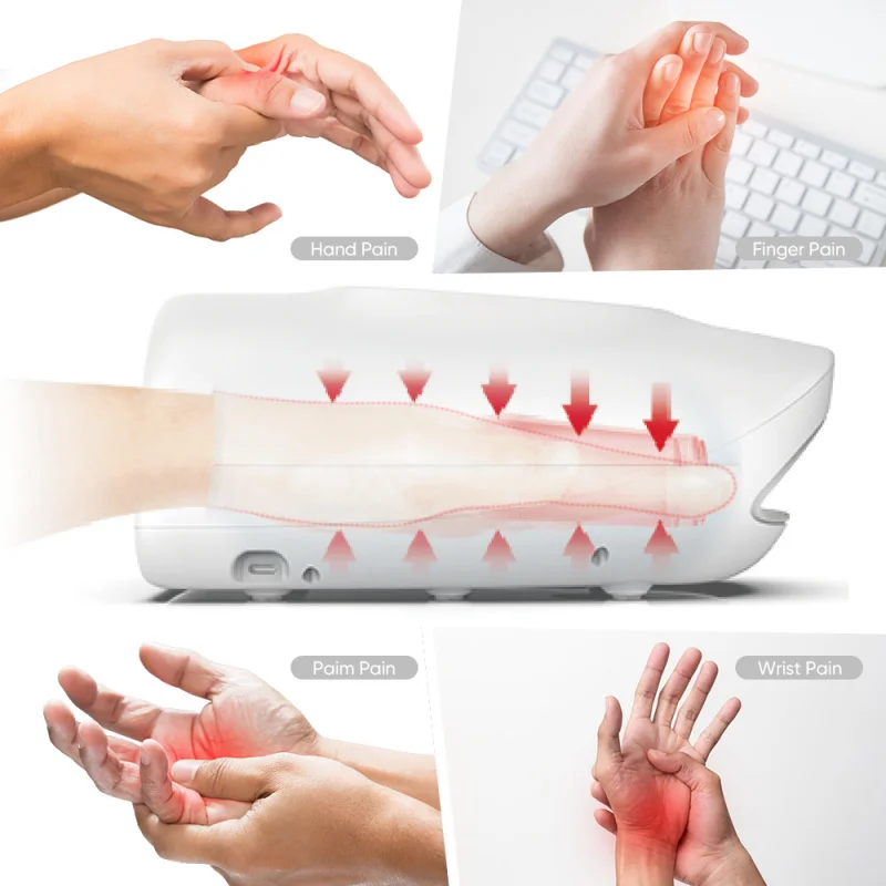 Heat And Compression Vibrating Shaped Splints Arthritis Roller Hand Massage