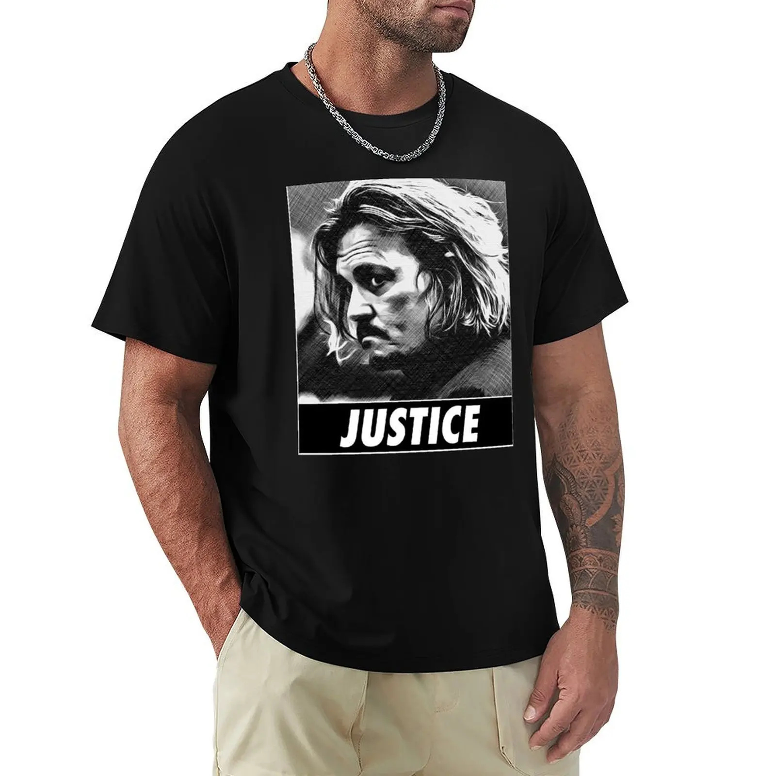 Футболка Justice for Johnny Depp v2, свободного кроя, больших размеров