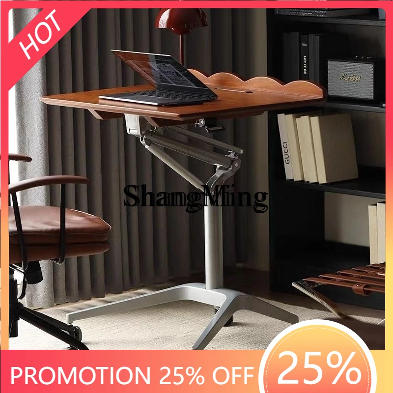

SM Home Solid Wood Lifting Computer Desk Bedroom Home Writing Desk Mobile Desk