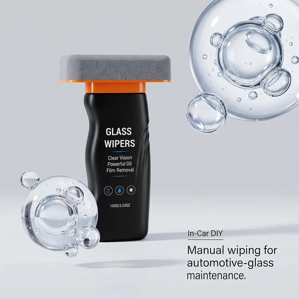 Glass Oil Film Cleaning Brush Windshield Oil Remover Paste Car Window Care Tool Auto Foam Cleaner Practical Accessory Tools