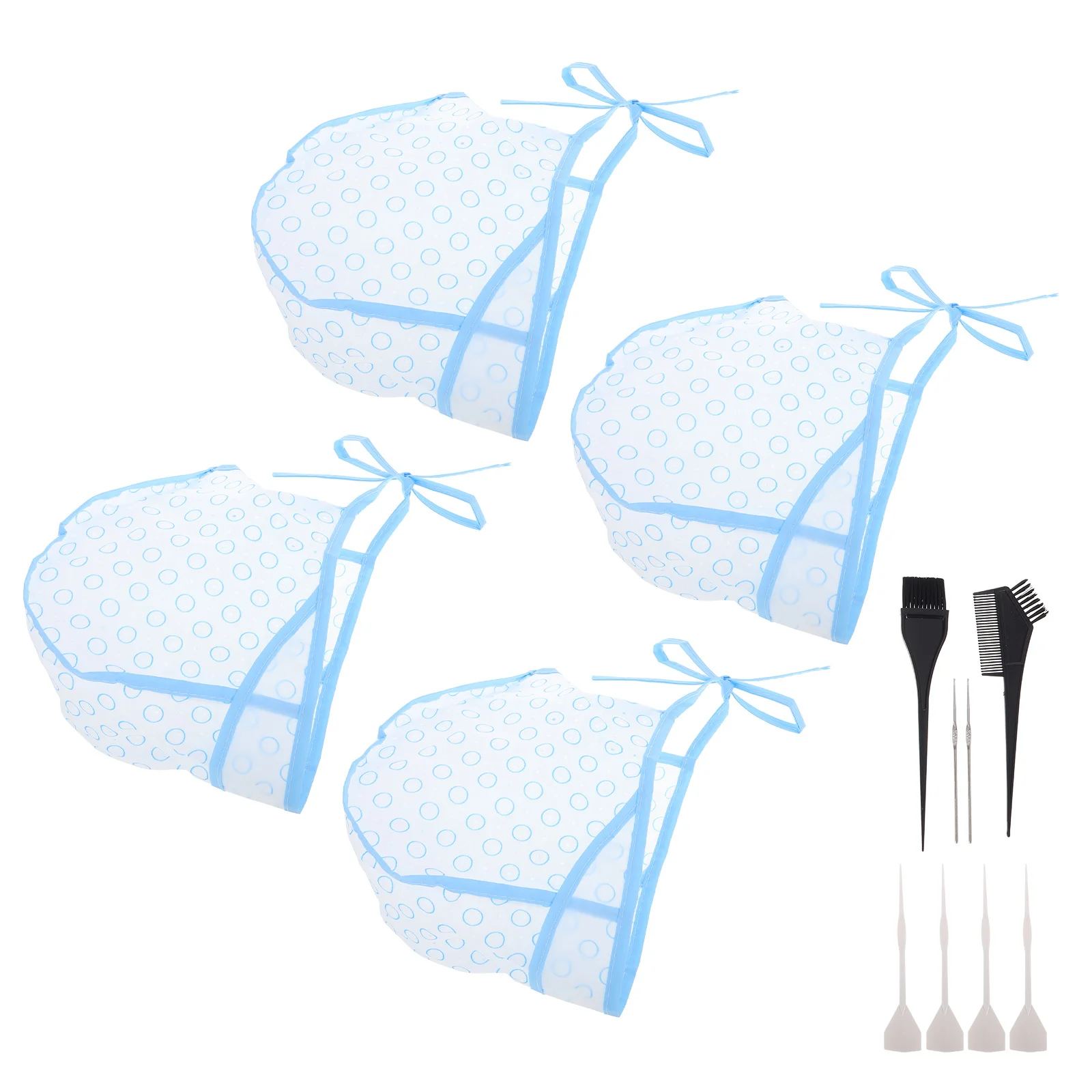 

12 шт., шапочка для мелирования волос, регулируемая шапочка для краски для волос, набор инструментов для мелирования с иглами для вязания крючком для салона, домашние шапочки для мелирования