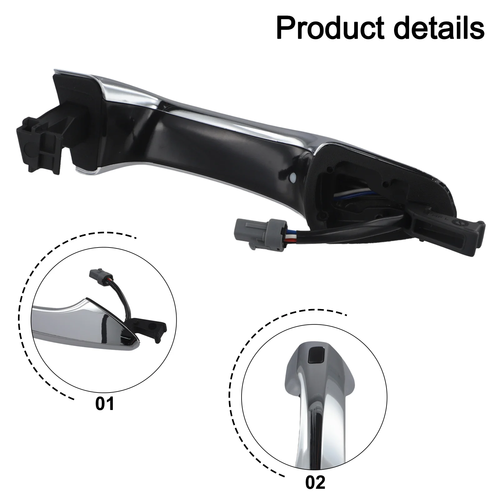 Replacement Left and Right Outside Door Handle for Hyundai For Santa 2013 2019 Model 826512W710 826612W710 Compatible
