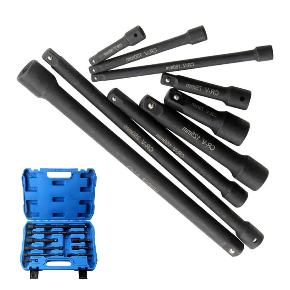 9PCS Driver Extension Bar Set 1/4