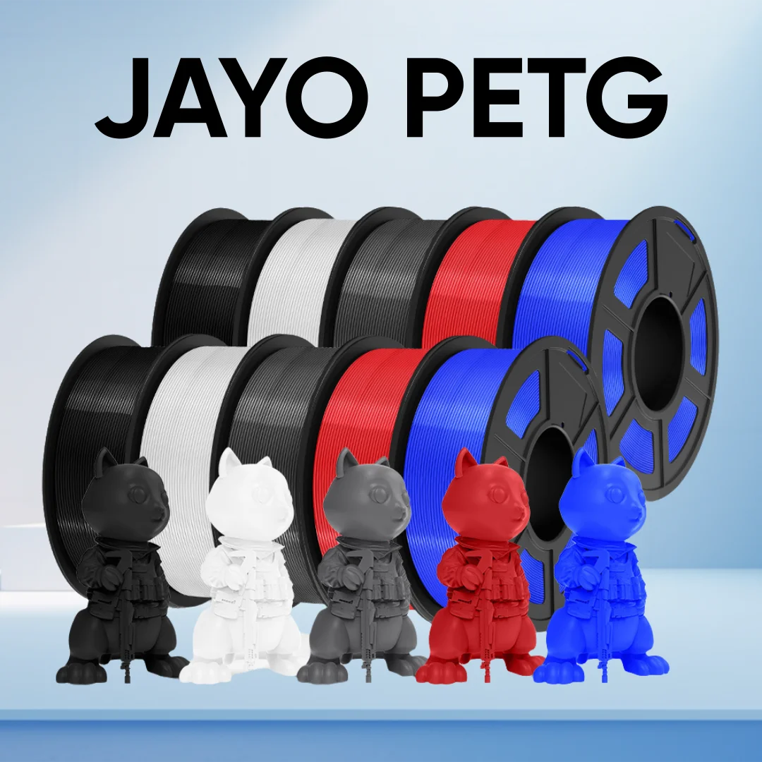 JAYO 3D PETG Filament 1.75mm +/-0.02mm PETG Filament 2/5/10 Rolls For Bambu FDM 3D Printer Neatly Wound 3D Printing Material