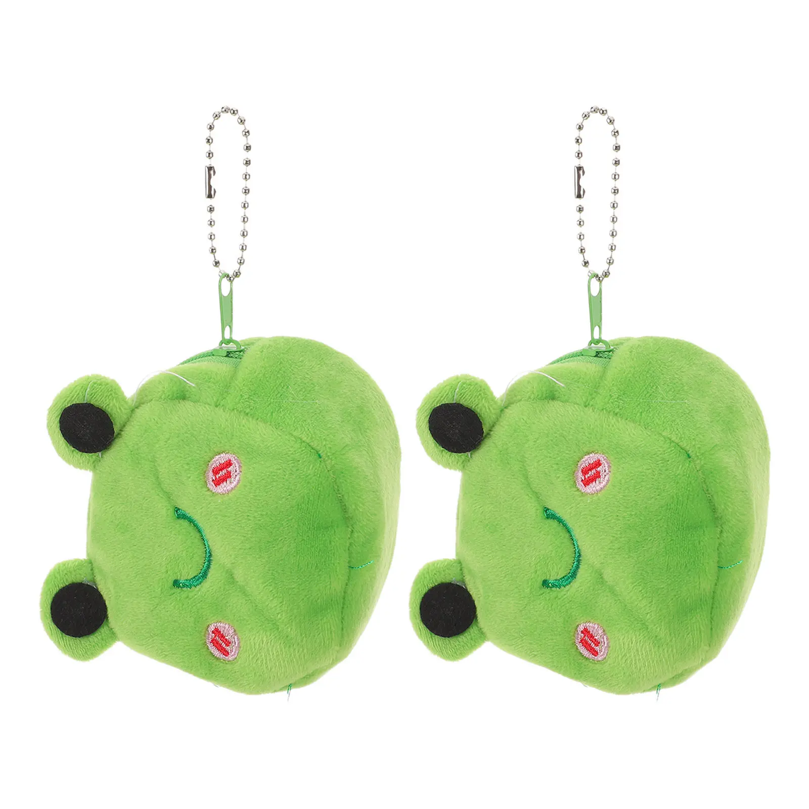 

2Pcs Frog Shaped Wallet Cute Coin Purse for Women Small Zipper Change Pouch Kawaii Animal Design Keychain Bag Girls Outdoor