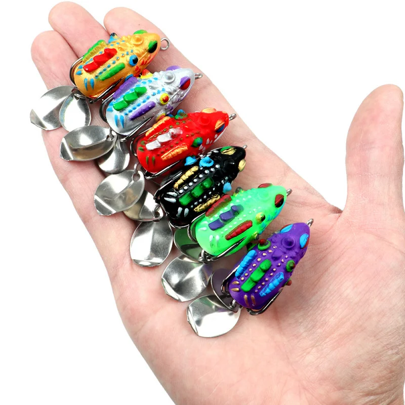 3.5cm 5.4g Double Sequin Lure Bait Wind Thunder Frog Special