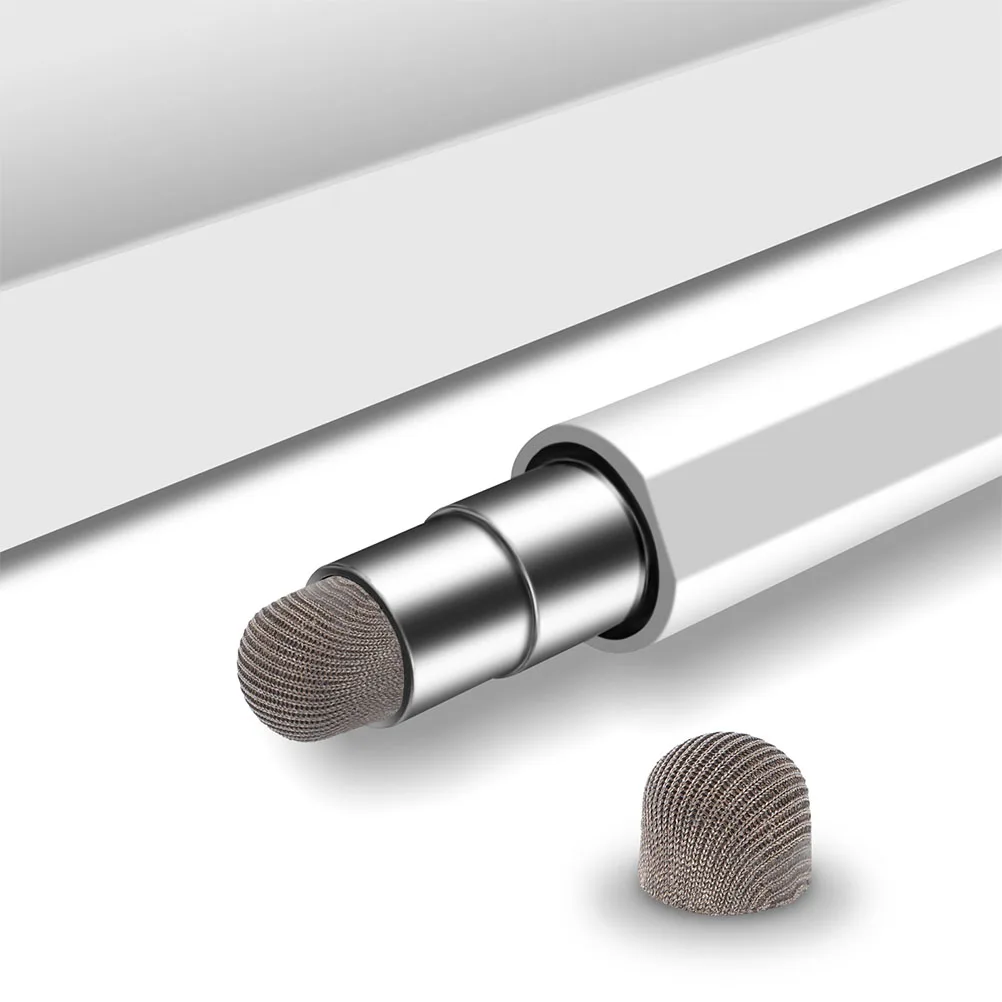 

20 Pcs Capacitor Pen Tip Capacitive Tips No Scratches Replacement for Touch Screen Silver Stylus Nibs Pens