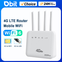 WiFi 6 LTE WiFi Router With 4G SIM Card Slot WiFi Modem 300Mbps Four Antenna Booster Power Signal Mobile WiFi Router for Europe