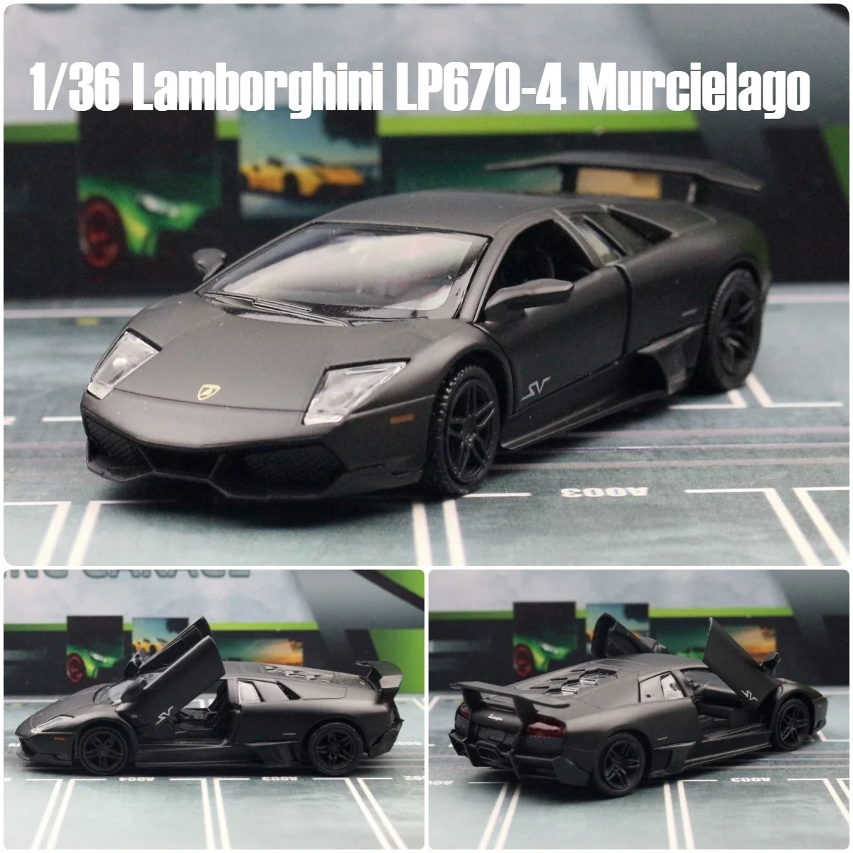 Lamborghini-Coche de juguete deportivo LP670-4 Murcielago RMZ City, modelo en Miniatura de Metal fundido a presión, colección de regalo para niño, 1:36