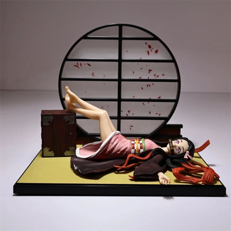 

17CM Demon Slayer Kimetsu no Yaiba Kamado Nezuko Sleeping Anime Handmade Action Figures Desktop Case Decoration Ornament Gift