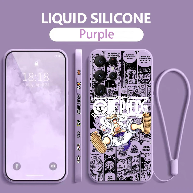 O-Ones P-Pieces Lufeis Cool For Samsung Galaxy S25 S24 S23 S22 S21 S20 Ultra Plus FE 5G Liquid Left Rope Phone Case