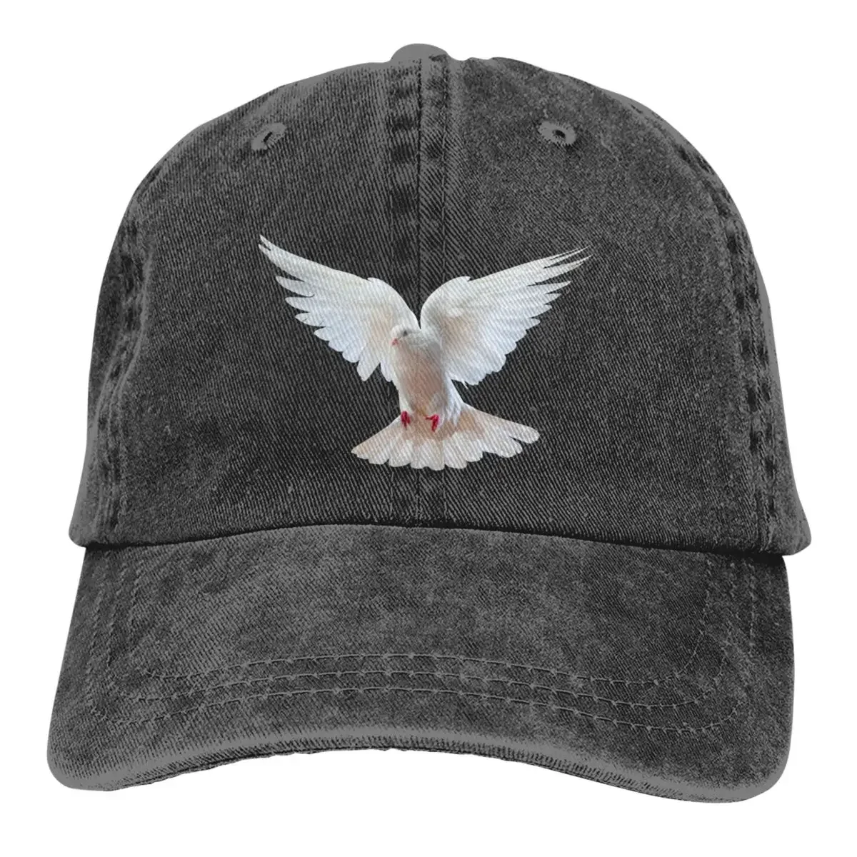 White Dove Of Peace Denim Baseball Cap Outdoor Sport Trucker Hat Summer Sunscreen Women Men y2k Retro Custom DIY Snapback Cap