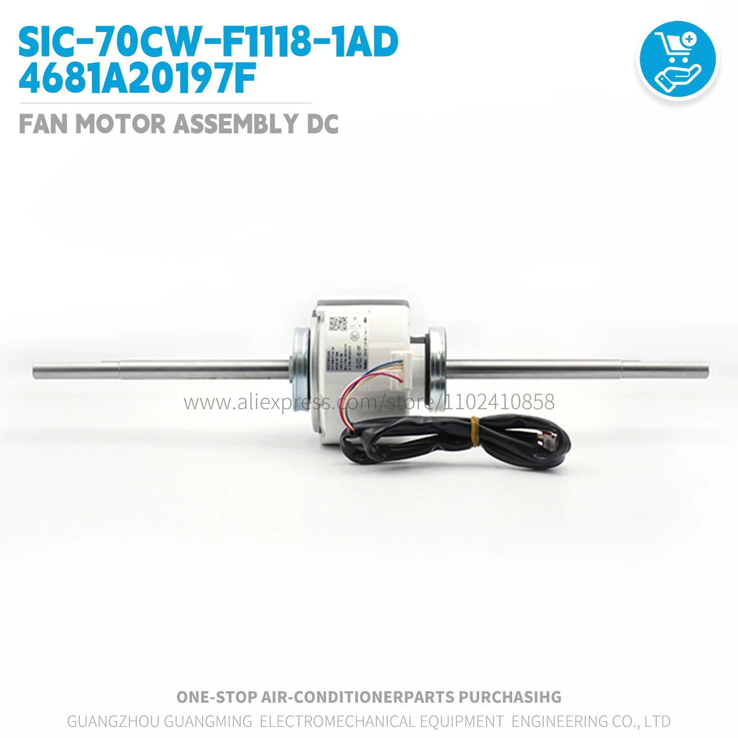 Conjunto de Motor de Ventilador DC SIC-70CW-F1118-1AD 4681A20197F para Unidad Interior LG Multi-V DC310V 8P 154W 1490r/min, Repuestos para Aire Acondicionado