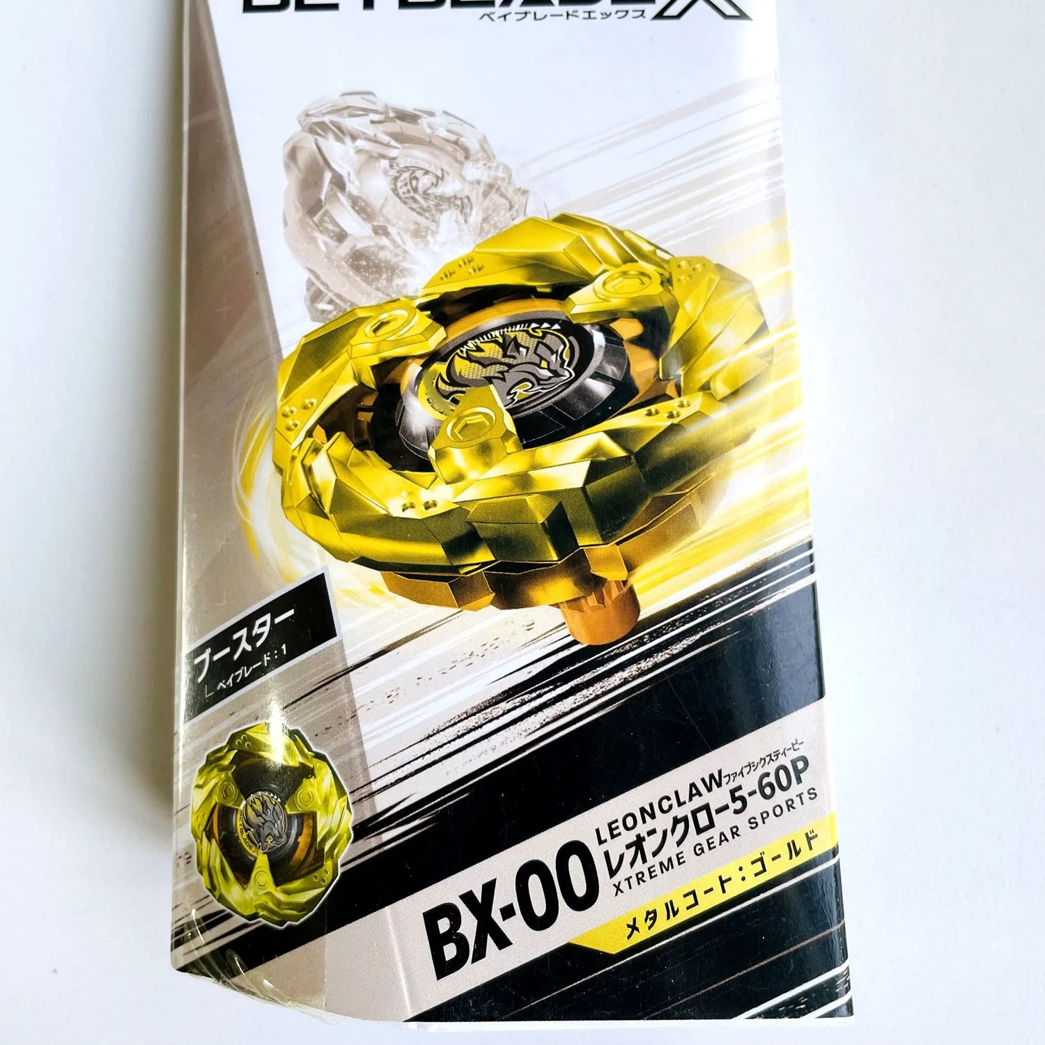 GENUÍNO BEYS BX-00 Battle X Leonclaw 5-60P Metal Coat Gold ver Limited B4 na embalagem original