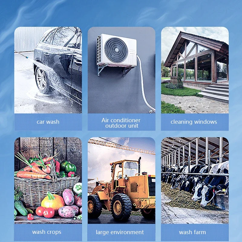 220V Pressure Car Washer 250Bar High Power Water Gun Car Washing Machine IPX5 Waterproof Multi-Piston Pump for Commercial Home