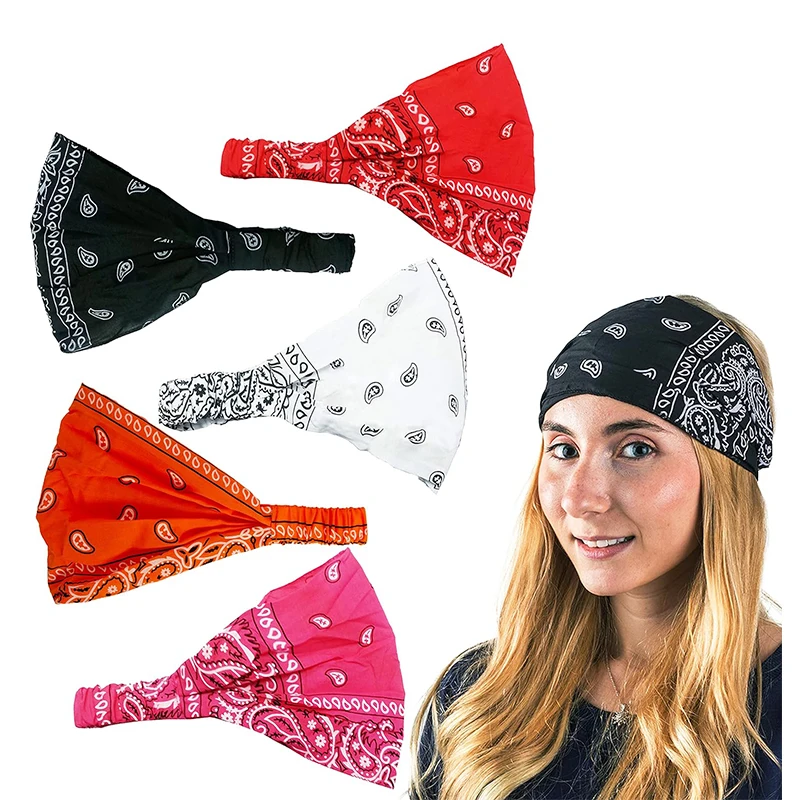 New Women\'s Sport Yoga Headbands Twist Elastic Stretch Hairbands Spa Head Band for Ladies Turban Accessories Headdress