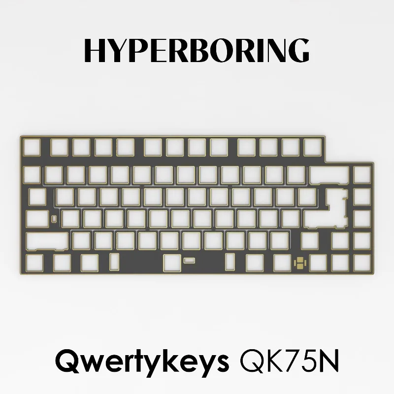 Qwertykeys QK75N Keyboard Positioning Board Custom PC PP POM Aluminum Carbon Fiber Brass Ergonomics Gaming Keyboard Accessories