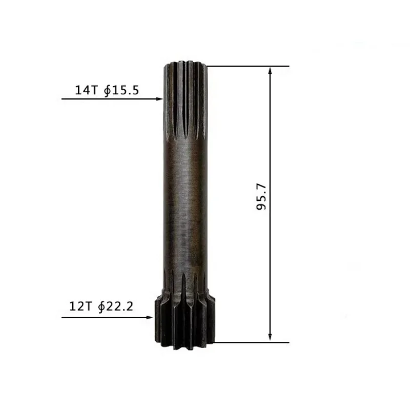 Longong LG6095 Komatsu PC56-7 excavator walking gear primary and secondary solar teeth three star teeth motor shaft