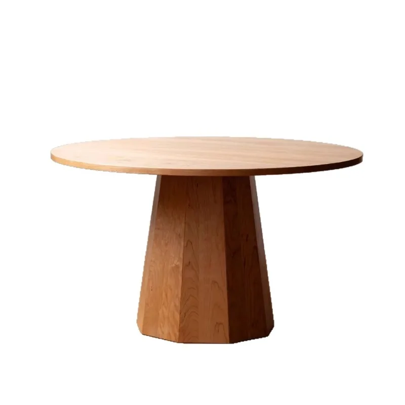 

There are round tables, log dining tables, cherry wood, black walnut, modern household tables