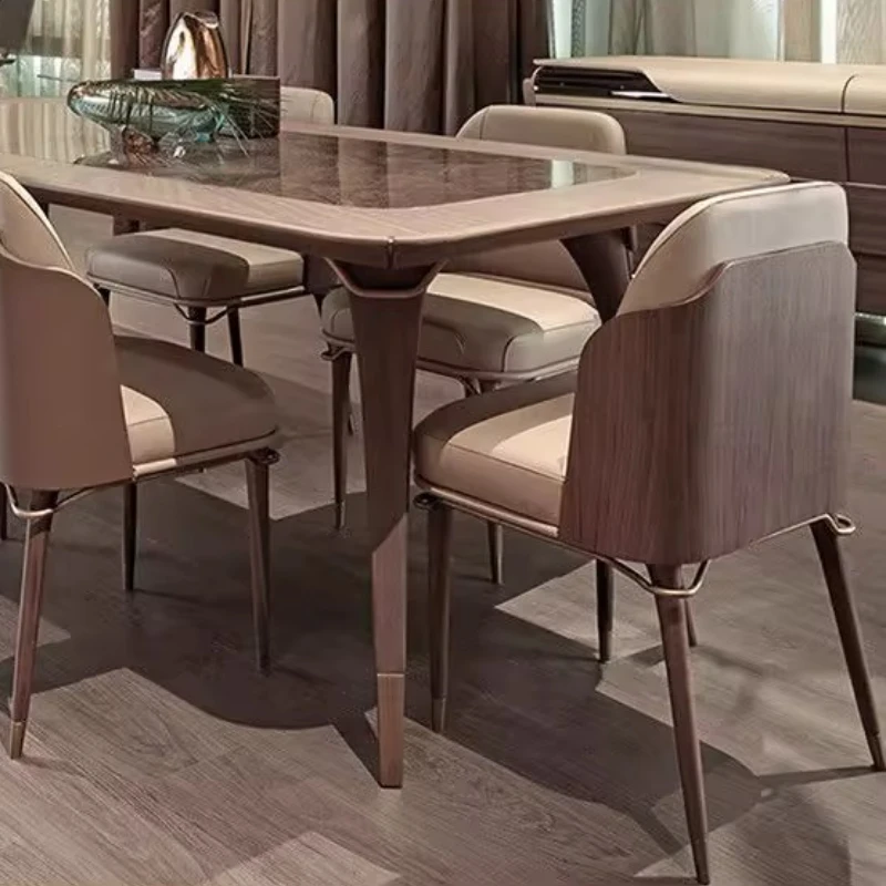 

Nordic Solid Wood Backrest Dining Chair Modern Minimalist Light Luxury Solid Wood Chair Hermoso Y Elegante Dining Room Furniture