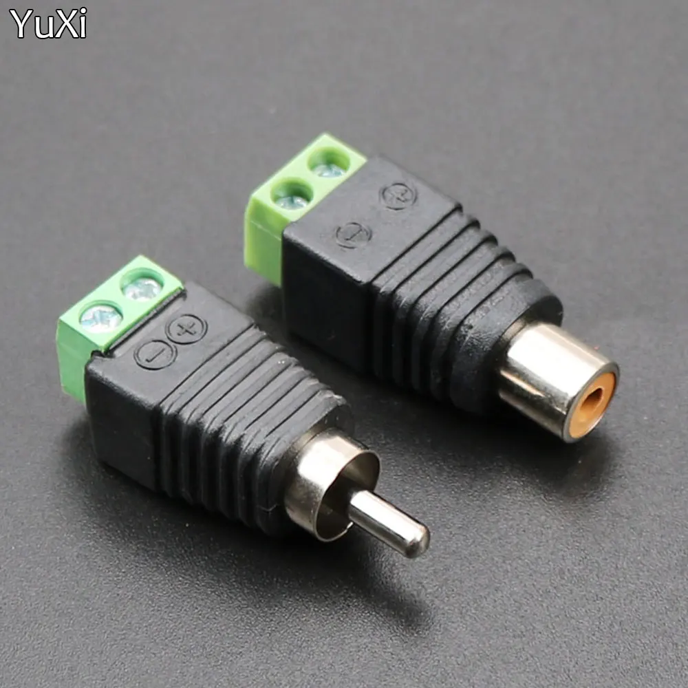 1Pair RCA Terminal Block CAT5 To Camera CCTV Video Balun RCA Female or Male Jack AV Screw Connector