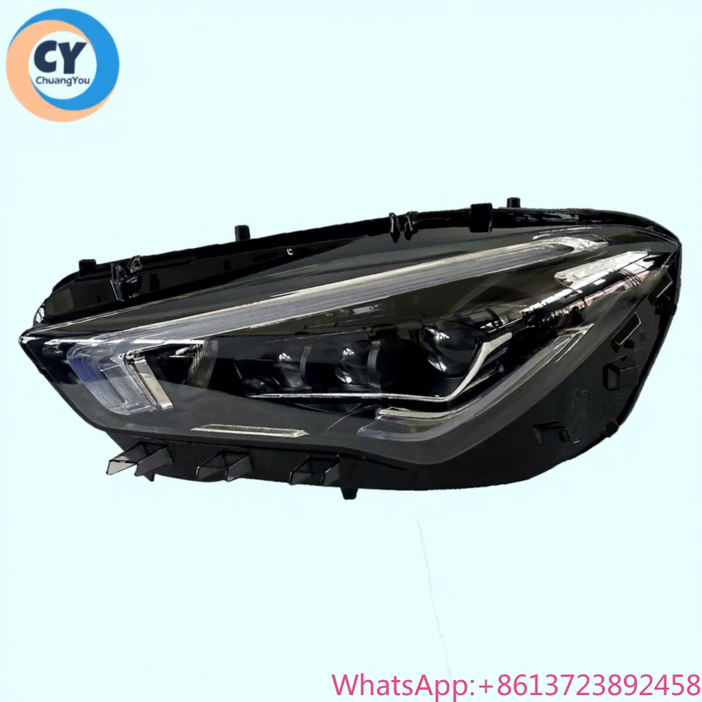 For Mercedes-Benz CLA AMG C118 Original Geometric LED Headlight Lens 2020-2023 Light CLA220 250 200 260 CLA45 CLA35 118 Headlamp