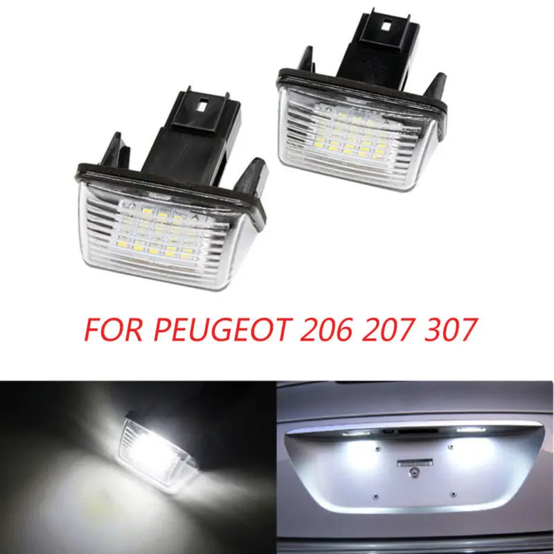 For Citroen C3 C4 C5 Berlingo Saxo Xsara Picasso License Number Plate Light For Peugeot 206 207 306 307 308 5008