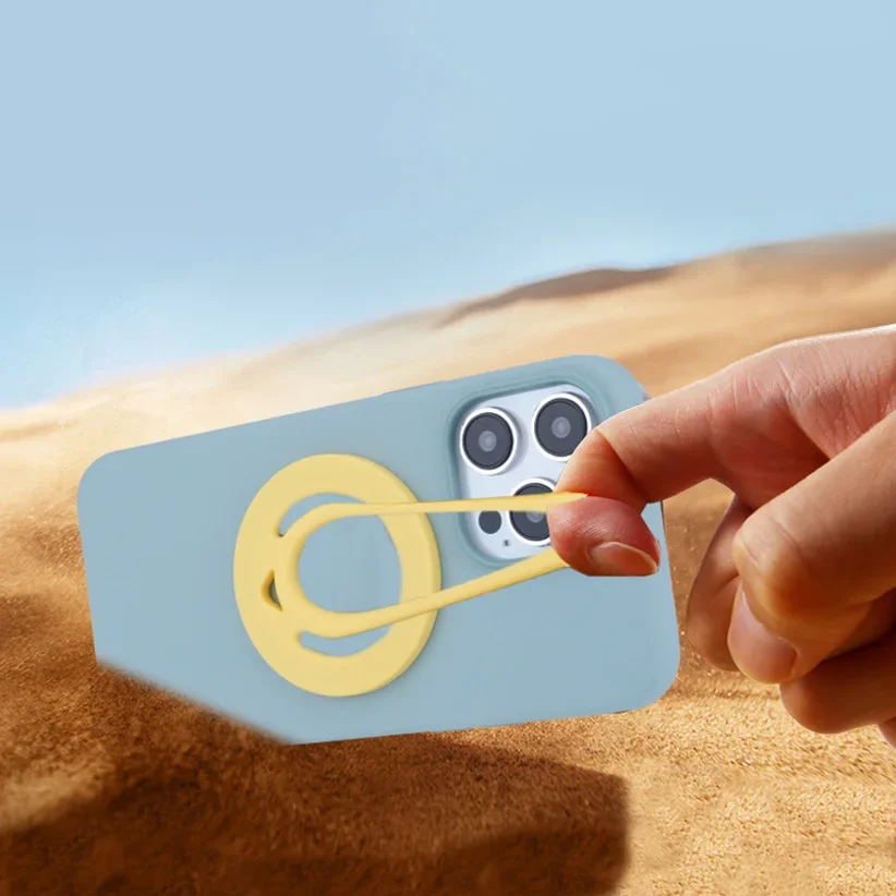 

Магнитный силиконовый 휴대폰 거치대 그립 Bravo Grip Держатель для телефона [совместим с MagSafe] [Мощная ручка] для iPhone 15/14/13/Android