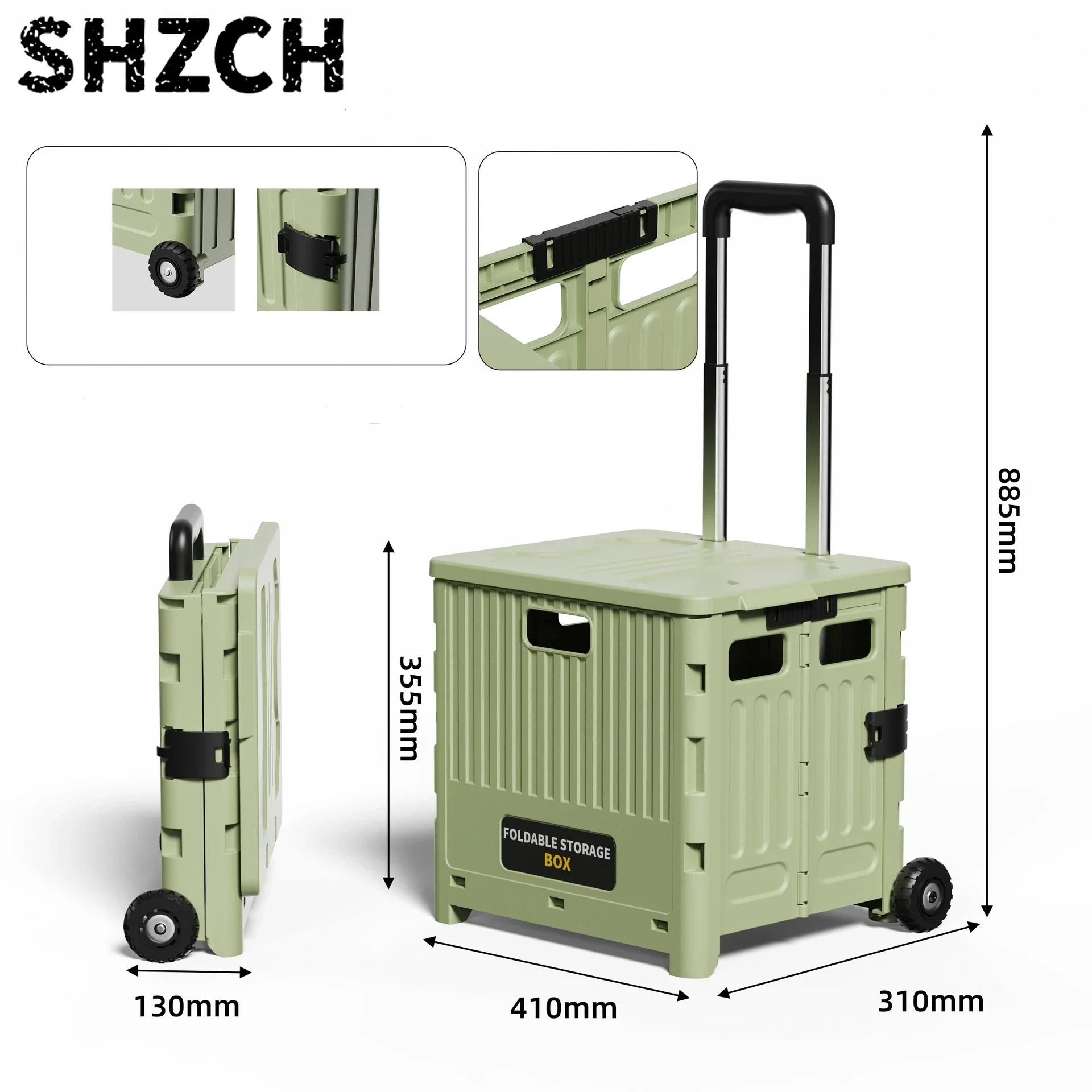 Best Selling Trolley Cart Home Multifunctional Grocery Cart, Portable Foldable Shopping Cart, Large Capacity Storage Box