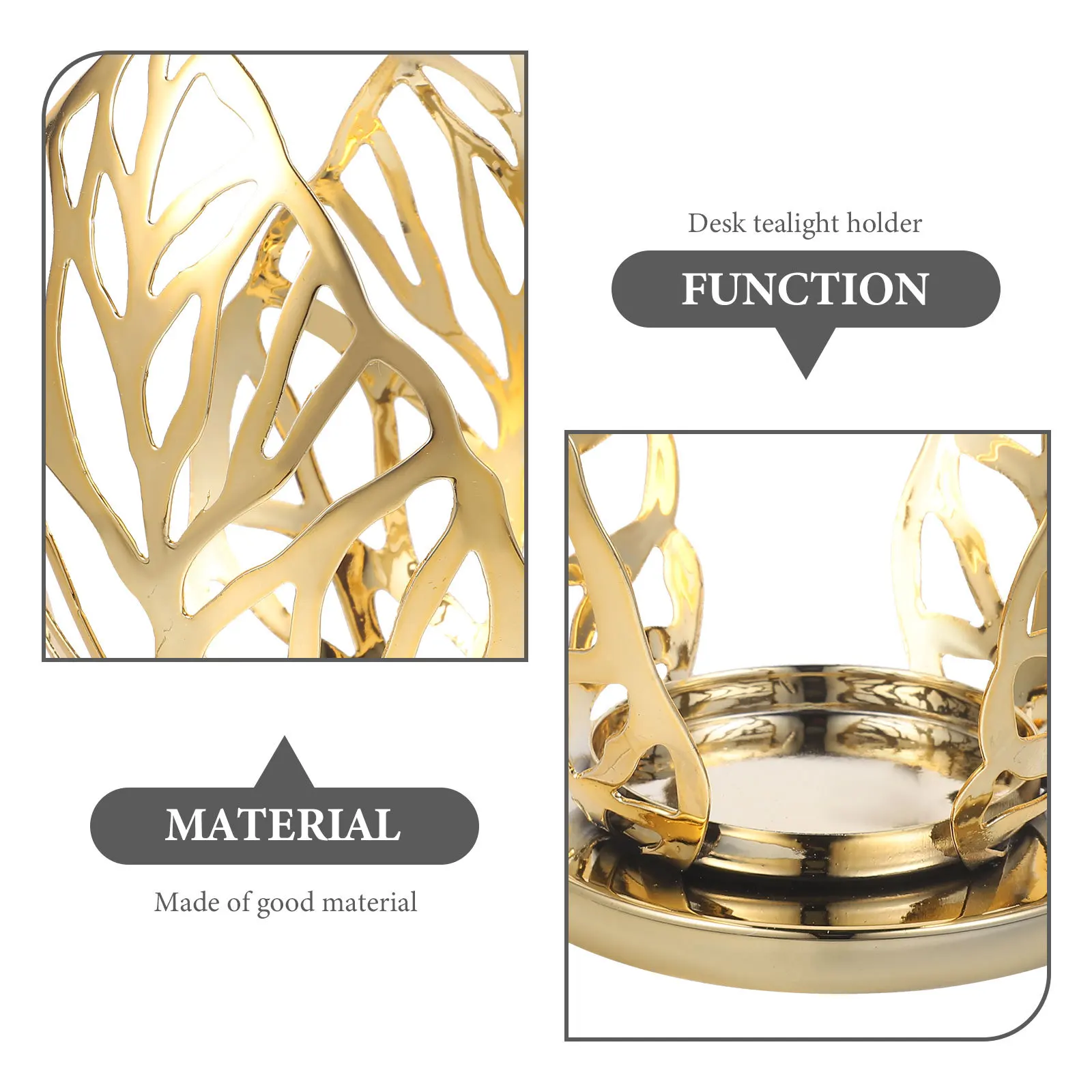 

2pcs Vintage Metal Holder Decorative Desktop Ornament For Table Wedding Tealight Stand Iron Craft Home Decor