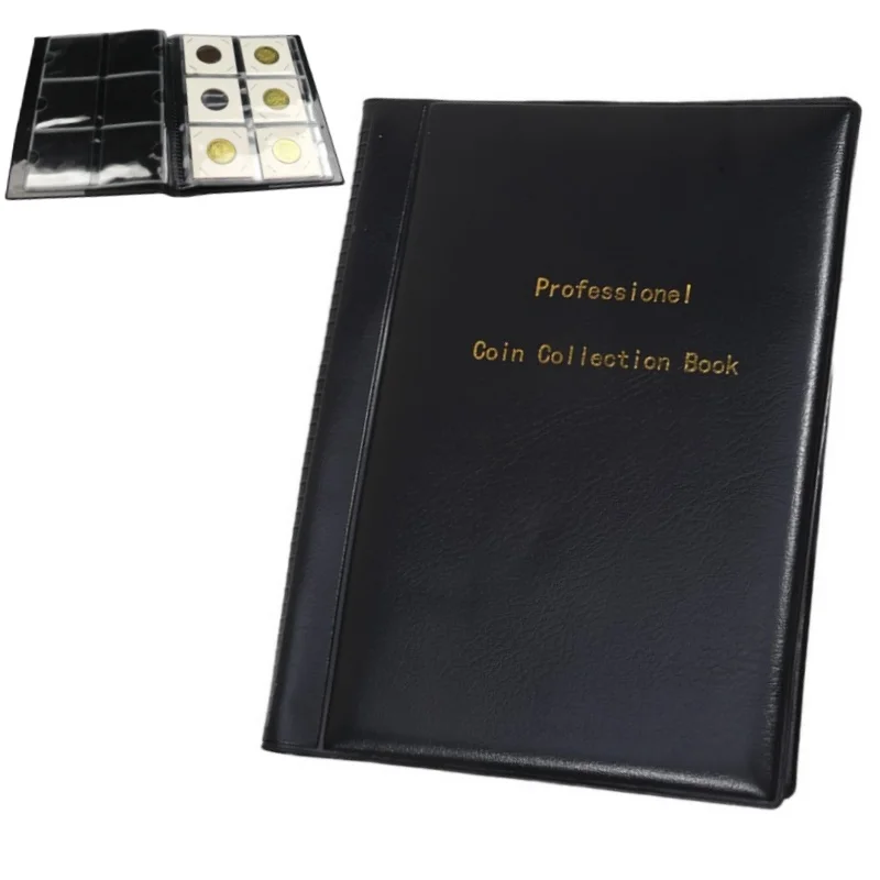 High Quality Put 60Pieces/Coins Album For Fit Cardboard Coin Holders Professional Coin Collection Book Bitcoin Collection