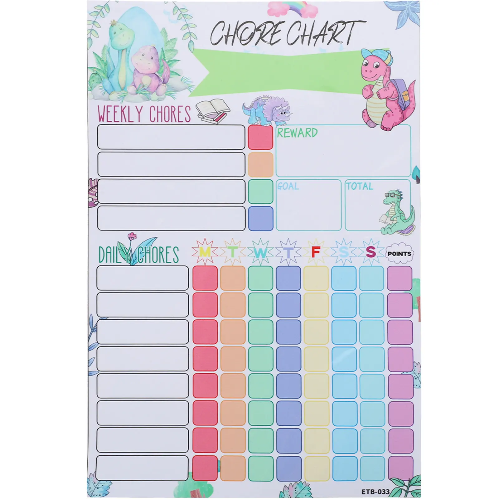 

1 Sheet Magnetic Wall Chart Routine Organizer Safe Multifunctional Behavior Chart for Home School Use Reward Incentive Tool