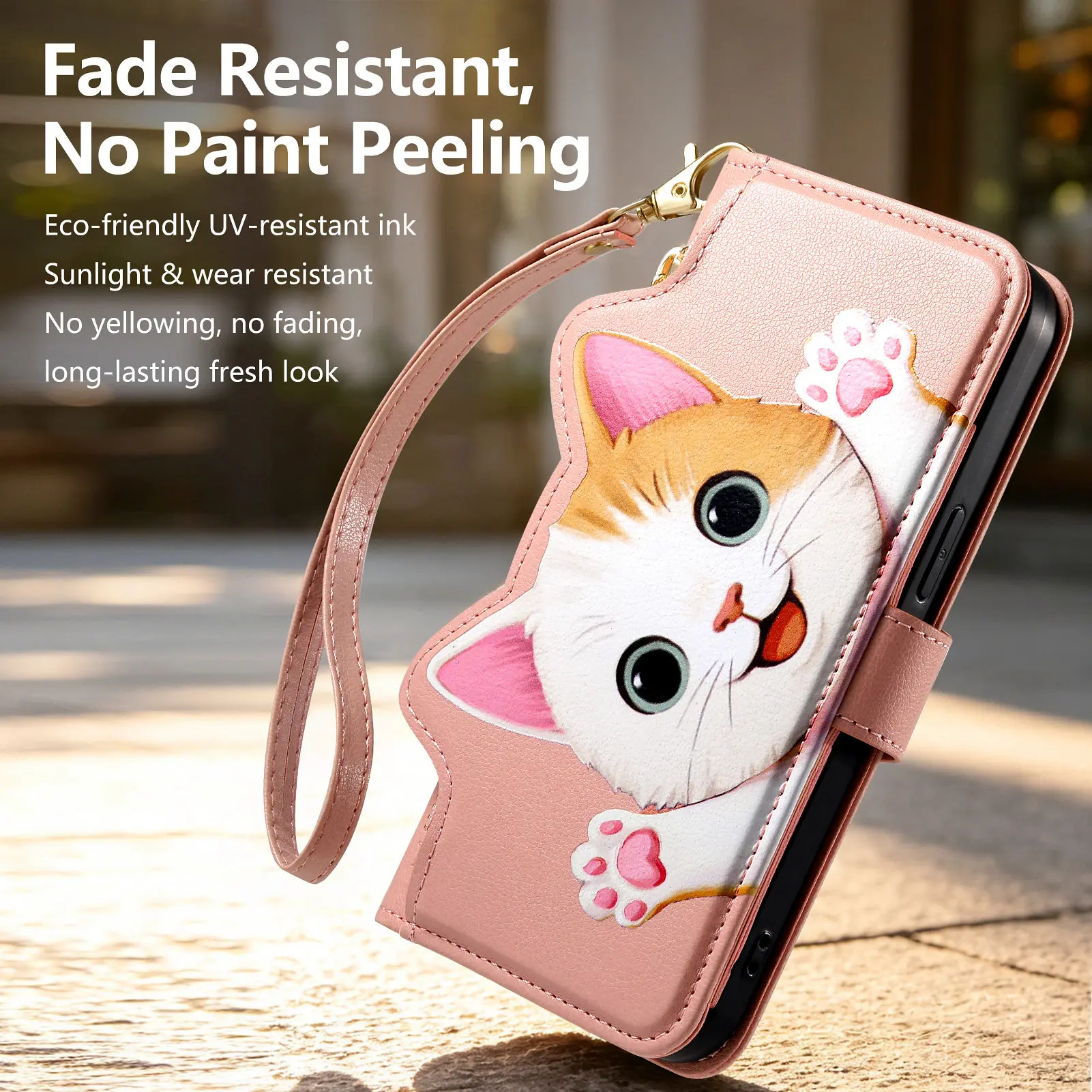Sevimli Kedi PU Deri Fermuarlı - Flip Leather Case incelemesi ve fiyatı