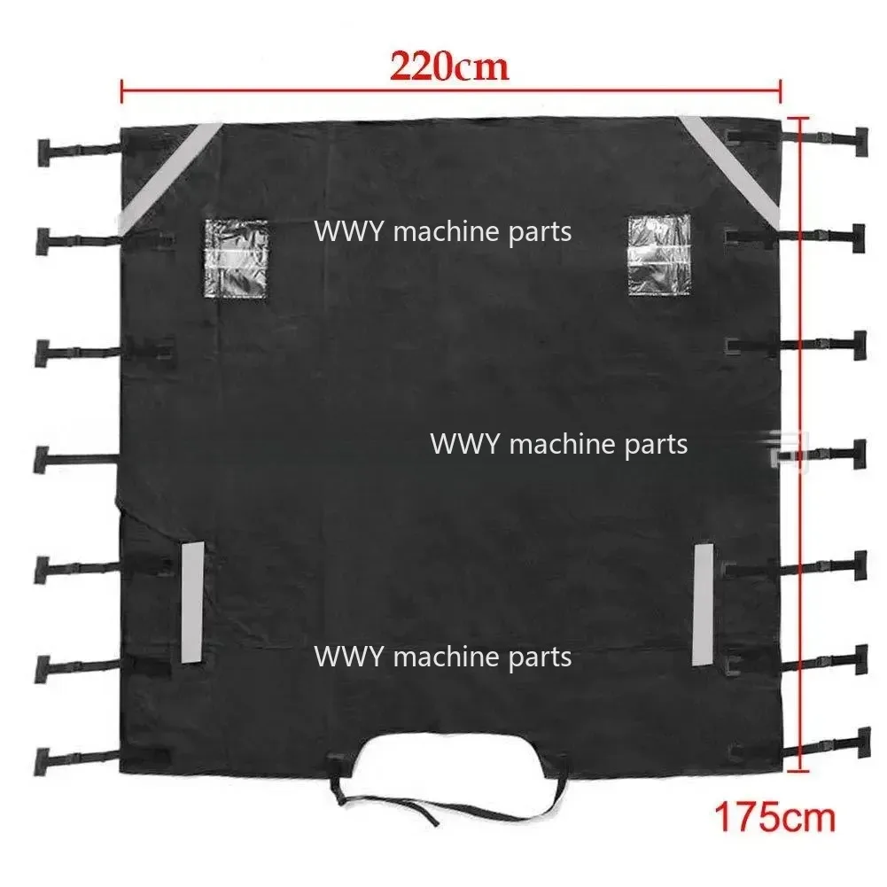 

For RV Front Gear, Caravan Front Cover Caravan Towing Cover Black 210D