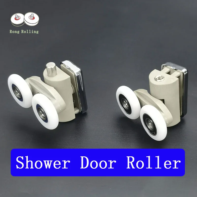 Rulli inferiori e superiori per porta doccia da 4 pezzi diametro 23 mm, 25 mm, puleggia per bagno, ruota per porta scorrevole in vetro per doccia