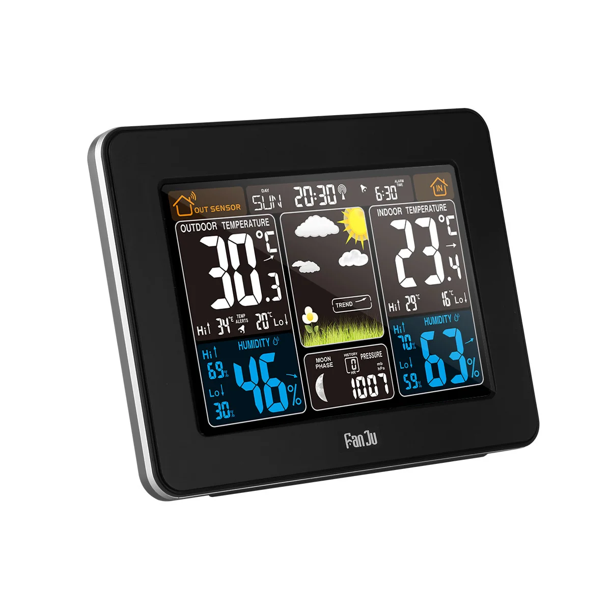 

Color Weather Station Wireless Digital Indoor/Outdoor Forecast with Touch Screen Table Desk Clock Temperature Humidity Meter
