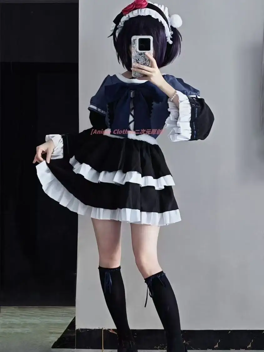 

Love, Chunibyo & Other Delusions! Cosplay Costume: Takanashi Rikka Soft Girl Anime Handmade Dress Cosplay Outfit