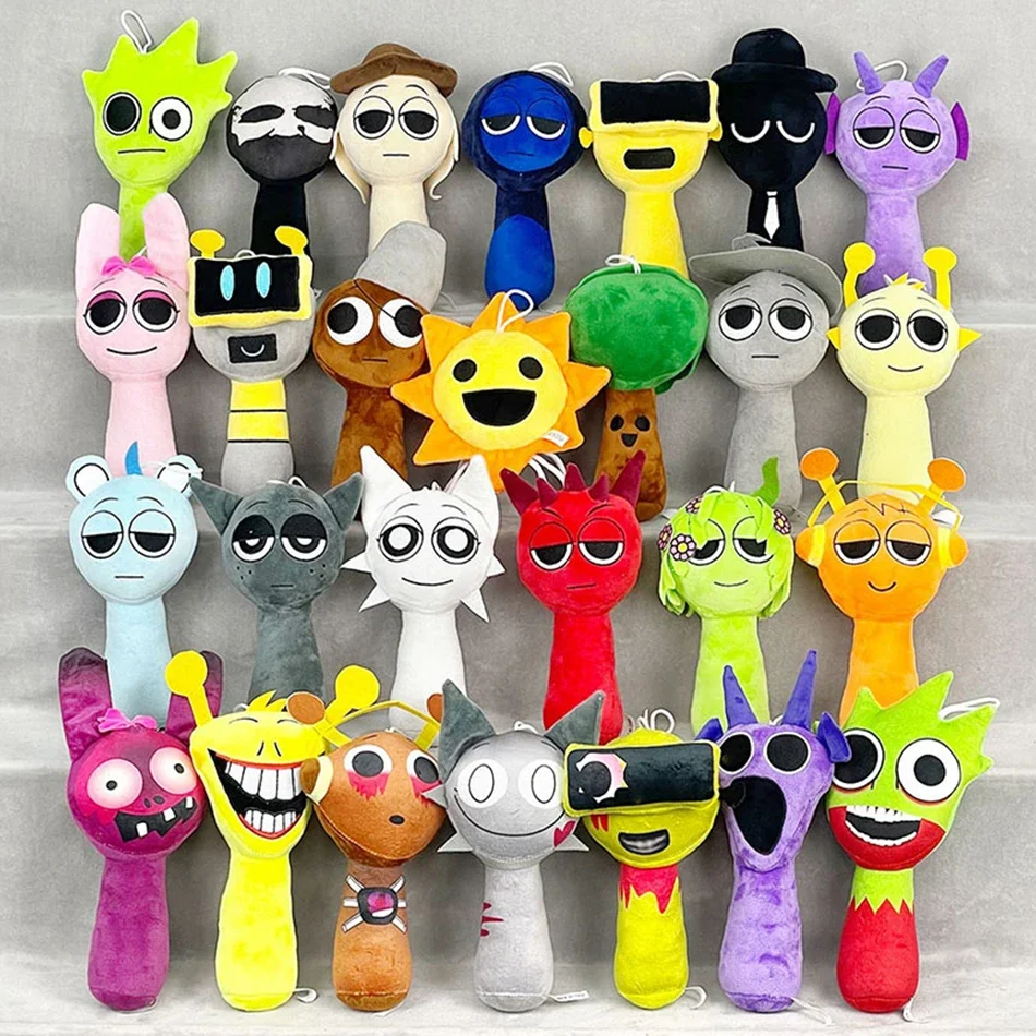 Hot Game Sprunki Incredibox Kawaii Figure Plushie Sprunki Soft Plush Cartoon Pillow Stuffed Dolls Christmas Birthday Gift